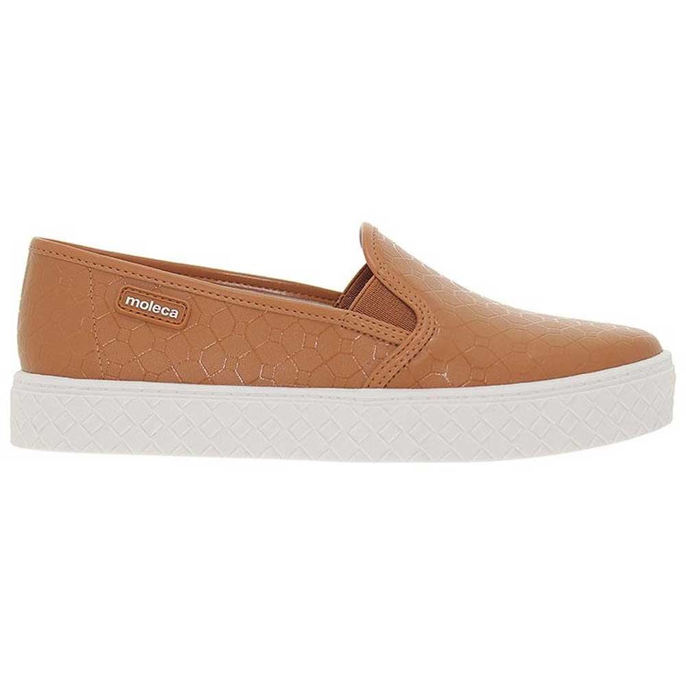 Tênis Feminino Slip On Flatform Camel Moleca 5712.304 Marrom 2