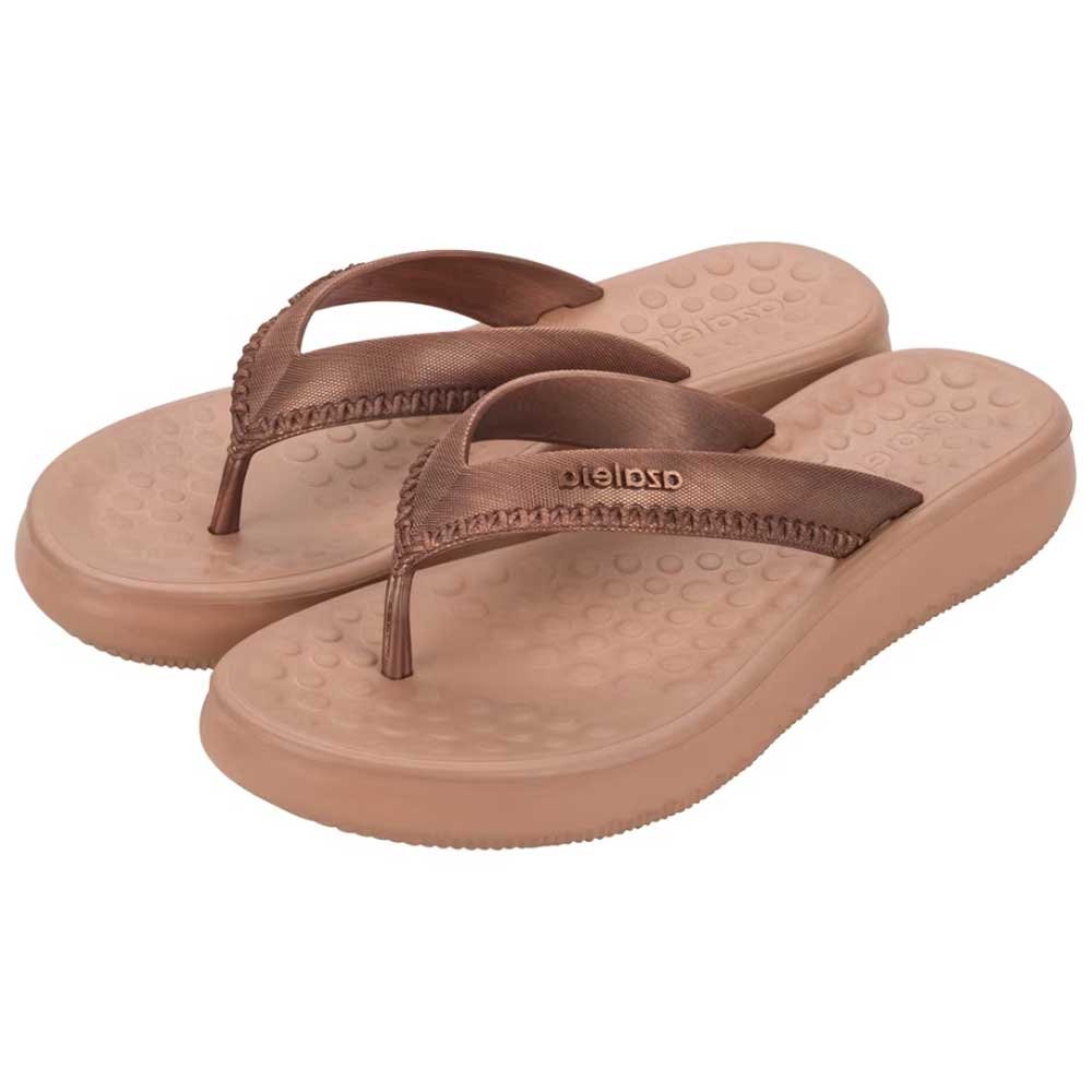 Tamanco Feminino Anabela Nanda Metalizado Marrom Azaleia 19160-BN362 Marrom 2