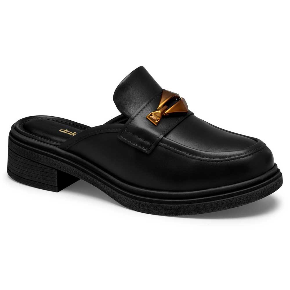 Mule Feminino Salto Bloco Vieri Preto Dakota D0422-0003 Preto 1