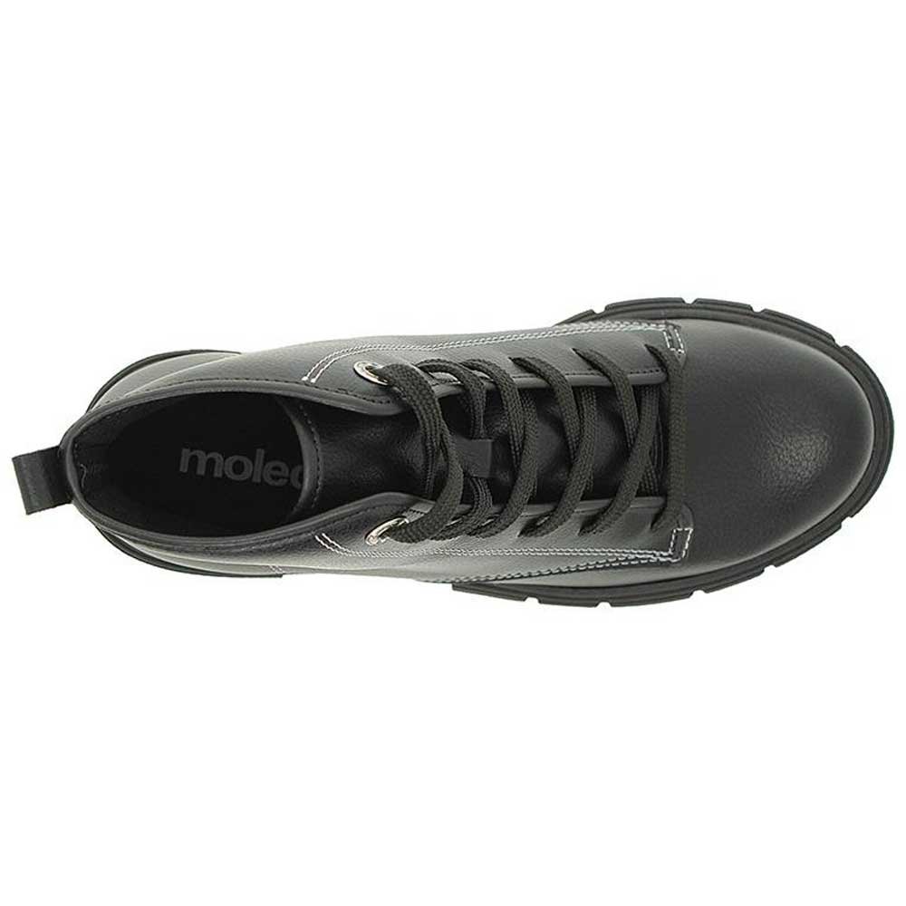 Bota Coturno Feminino Preto Branco Off Moleca 5338.211 Preto 3
