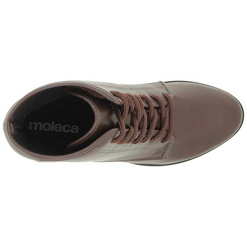 Bota Coturno Feminino Salto Bloco Napa Café Moleca 5348.100 Marrom 3