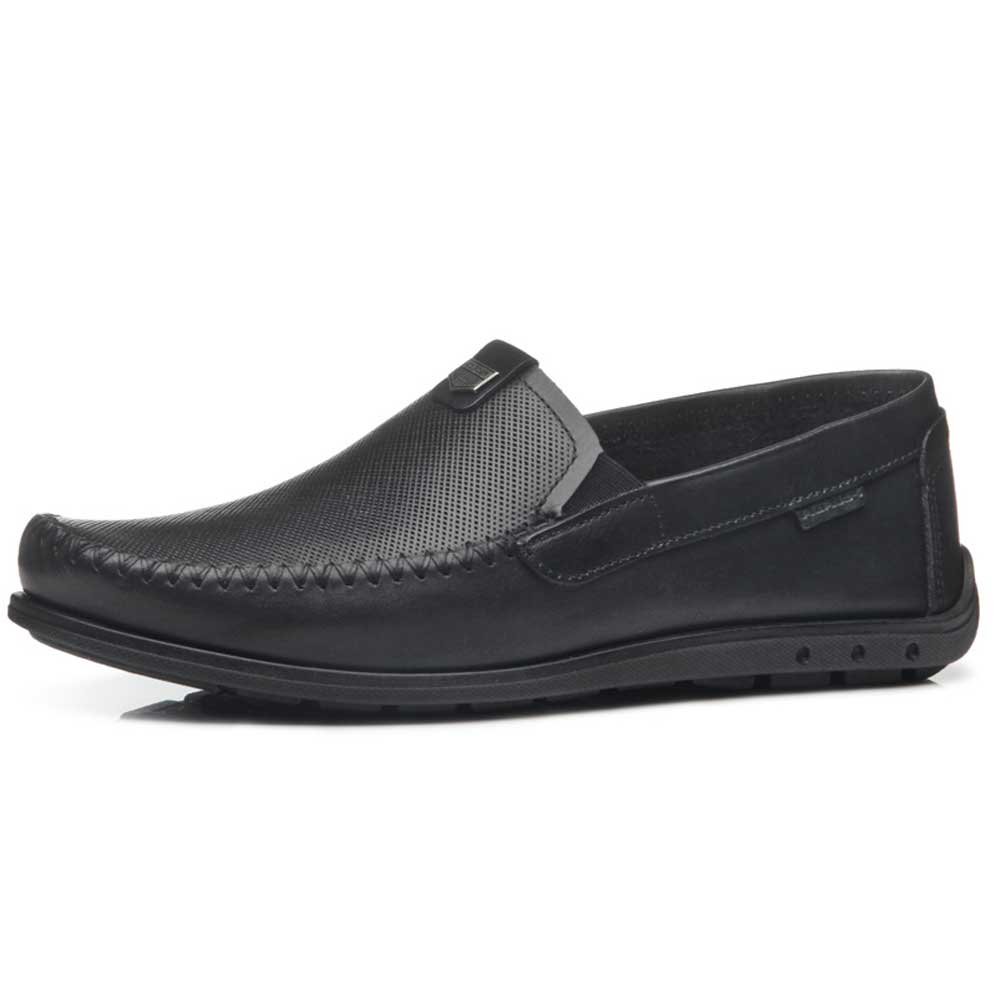 Mocassim Masculino Drive Couro Preto Pegada 141603-02 Preto