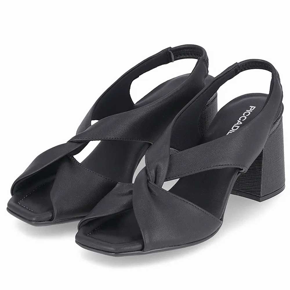 Sandália Feminina Salto Bloco Flavia Preto Piccadilly 626010-43 Preto 3