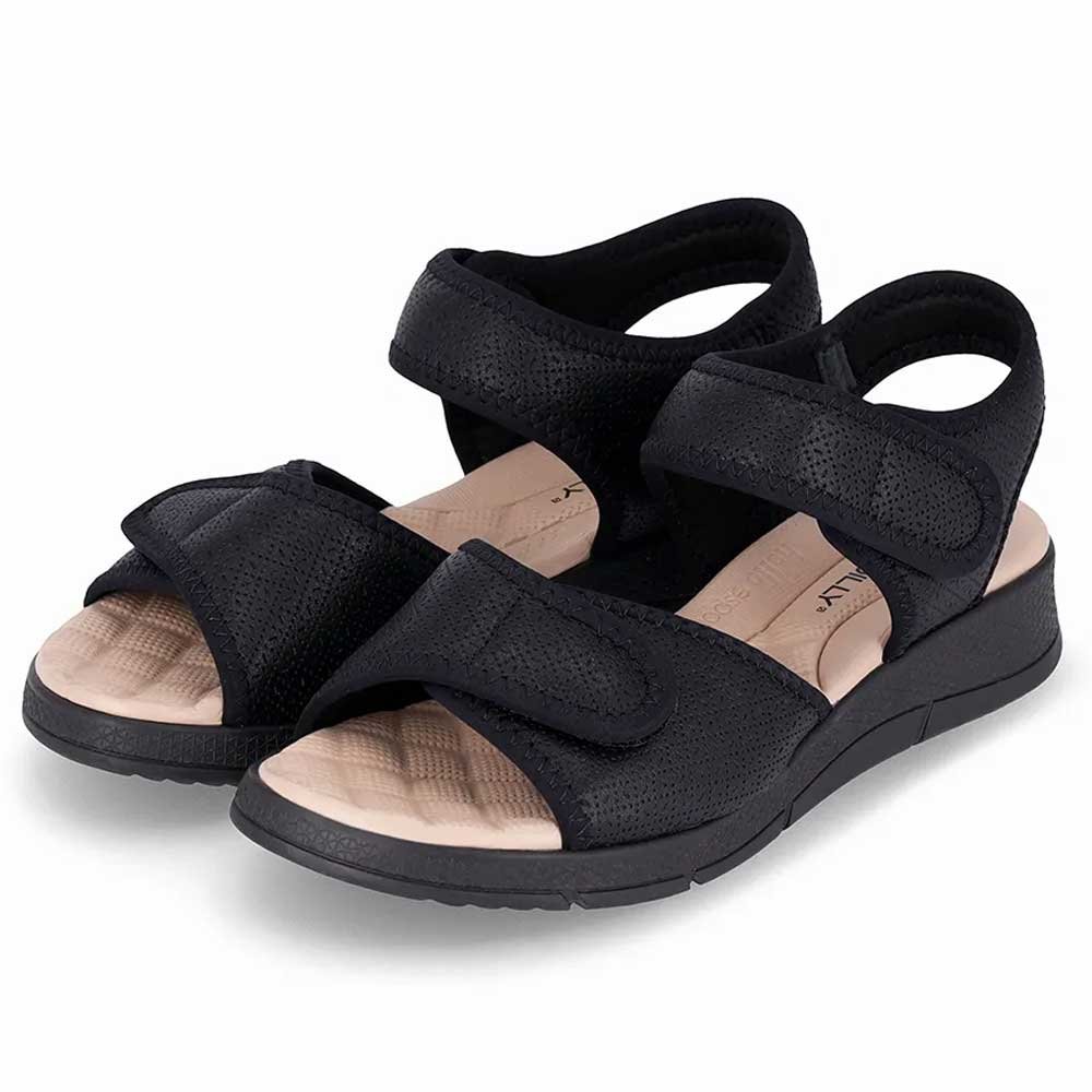 Sandália Papete Feminina Esporão Preto Piccadilly 571003-44 Preto 4