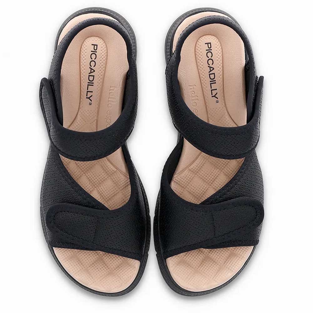 Sandália Papete Feminina Esporão Preto Piccadilly 571003-44 Preto 5
