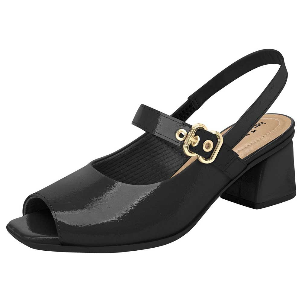 Sapato Feminino Slingback Adriana Preto Piccadilly 715028-8 Preto 2
