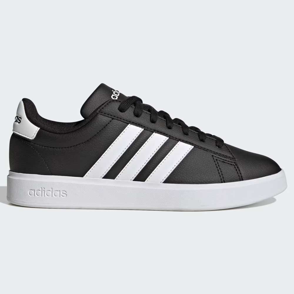 Tênis Masculino Grand Court Base 2.0 Preto Branco Adidas GW9196 Preto 1