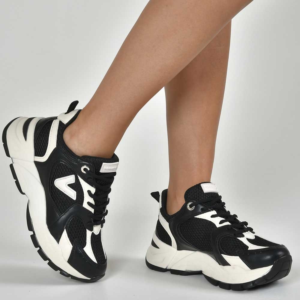 Tênis Casual Feminino Preto Marfim Via Marte 140-010-03 Preto 2