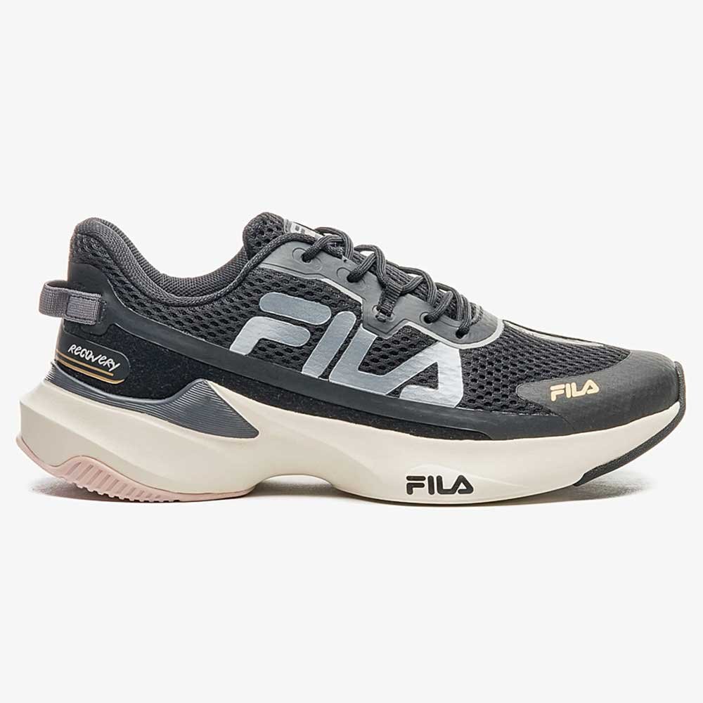 Tênis Esportivo Feminino Recovery Preto Dourado Fila 51J728X-6682 Cinza 1