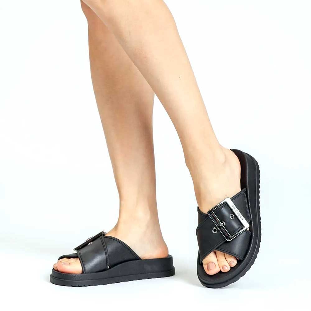 Chinelo Feminino Feat Preto Petite Jolie PJ7482 Preto 2