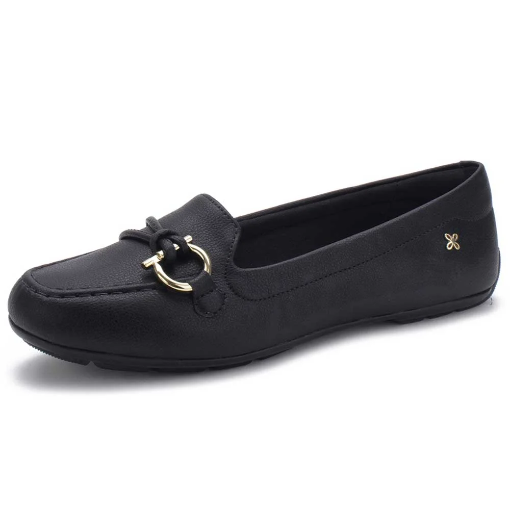 Mocassim Feminino Floater Lux Preto Softli 10001.10178 Preto 2