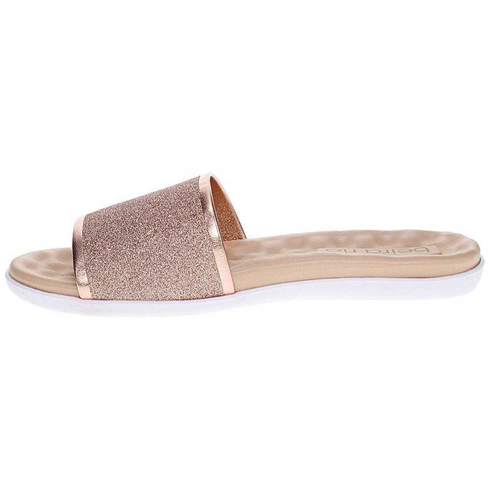 Chinelo Feminino Slide Glam Ouro Rosado Beira Rio 8360.353 Dourado 3