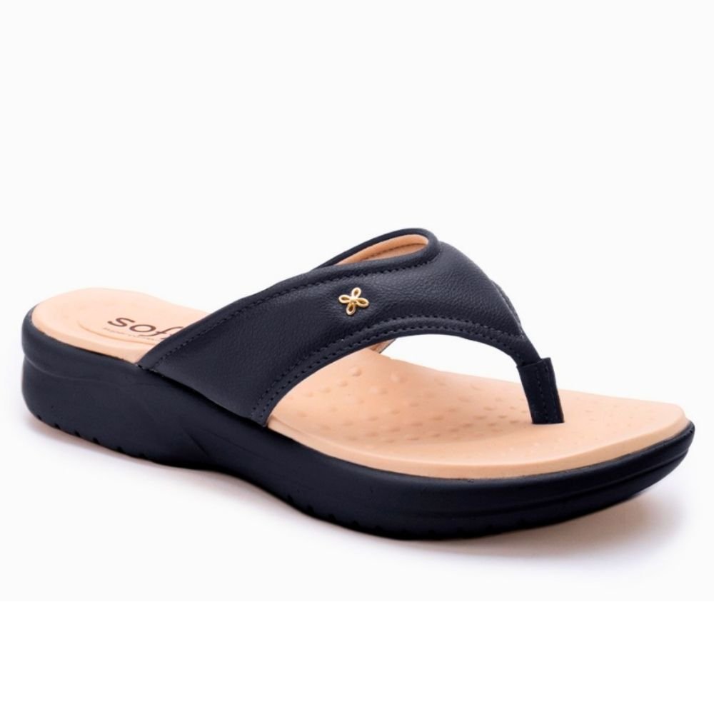 Chinelo Feminino Floater Lux Preto Softli 10009.10040 Preto 1
