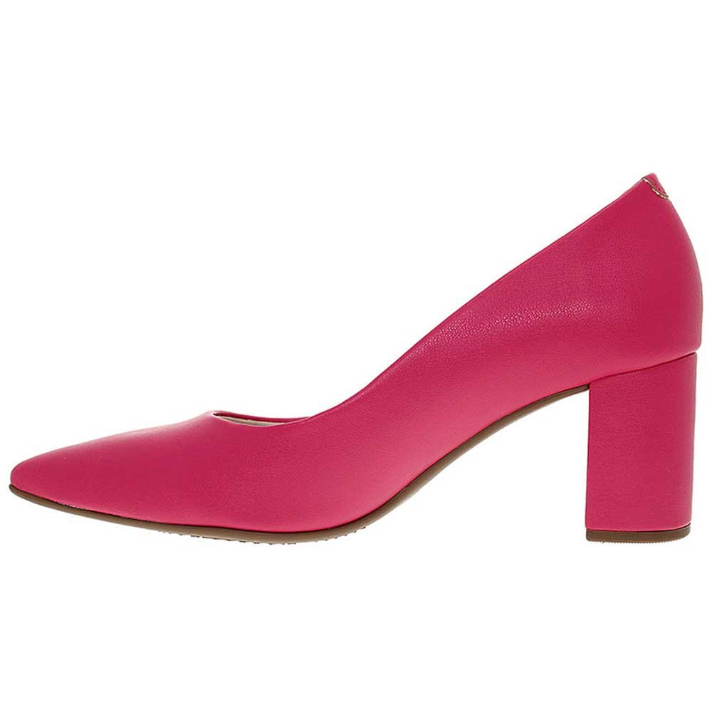 Scarpin Feminino Salto Grosso Napa Pink Beira Rio 4241.200 4