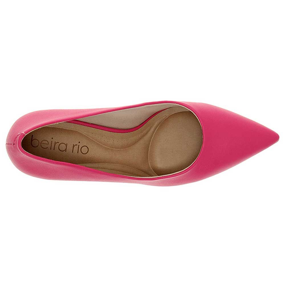 Scarpin Feminino Salto Grosso Napa Pink Beira Rio 4241.200 Rosa 3