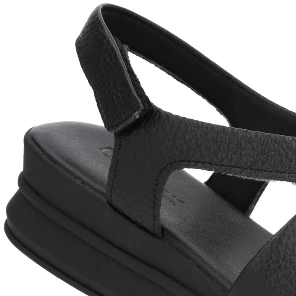 Sandália Feminina Papete Couro Preto Usaflex AN33005 Preto 2