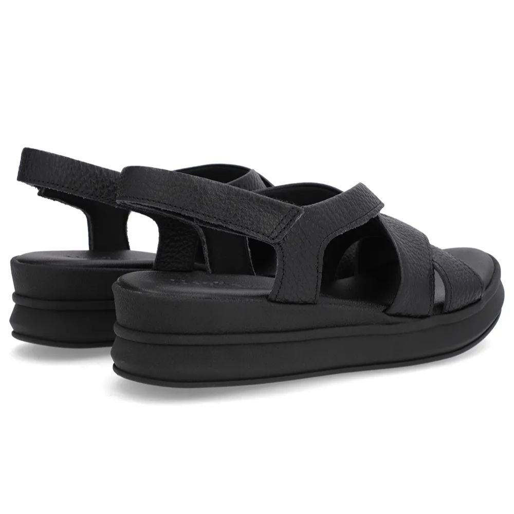Sandália Feminina Papete Couro Preto Usaflex AN33005 Preto 4