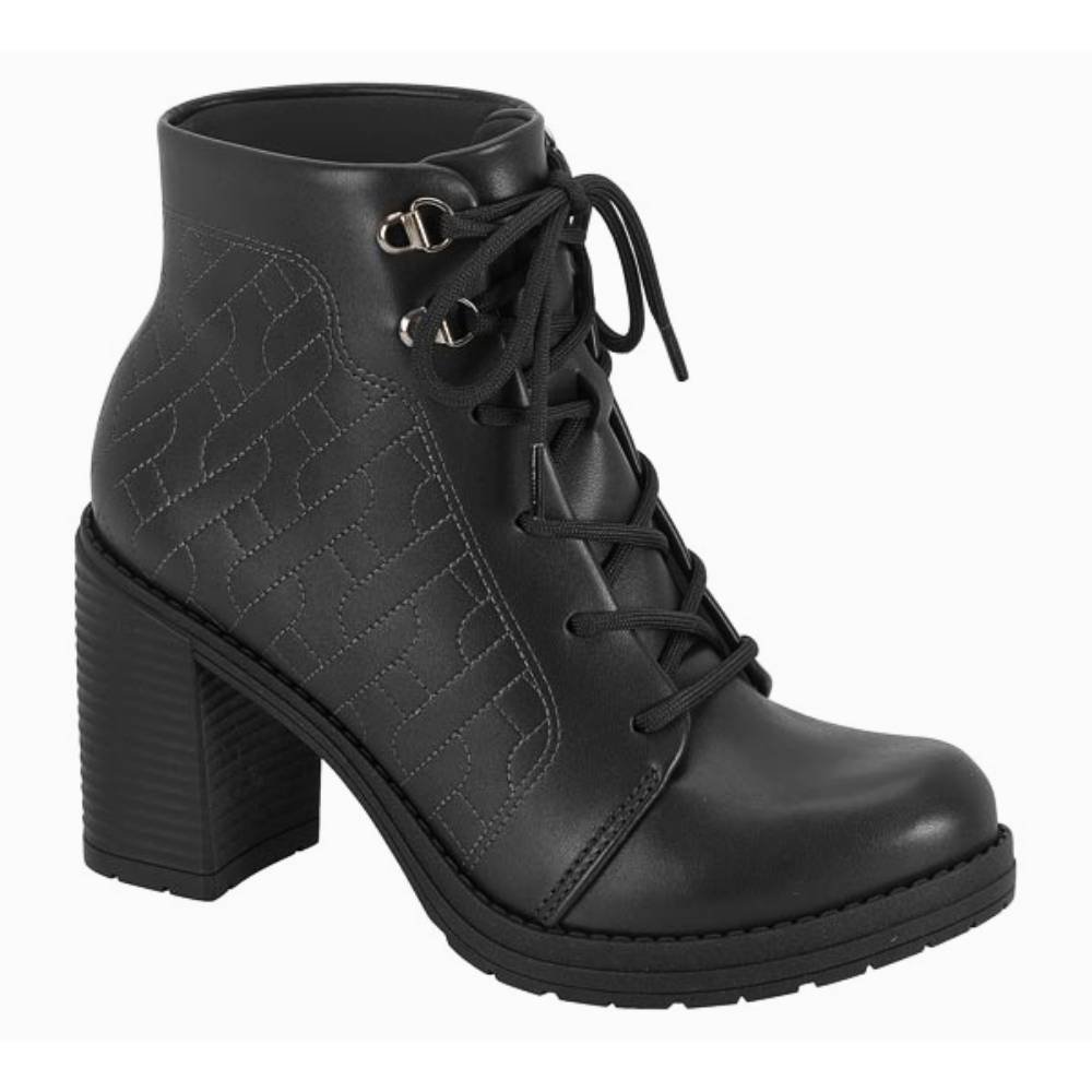Bota Coturno Feminino Salto Bloco Preto Beira Rio