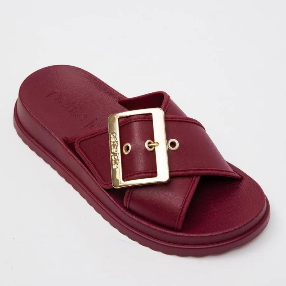 Chinelo Feminino Feat Merlot Petite Jolie PJ7482 Vermelho 3