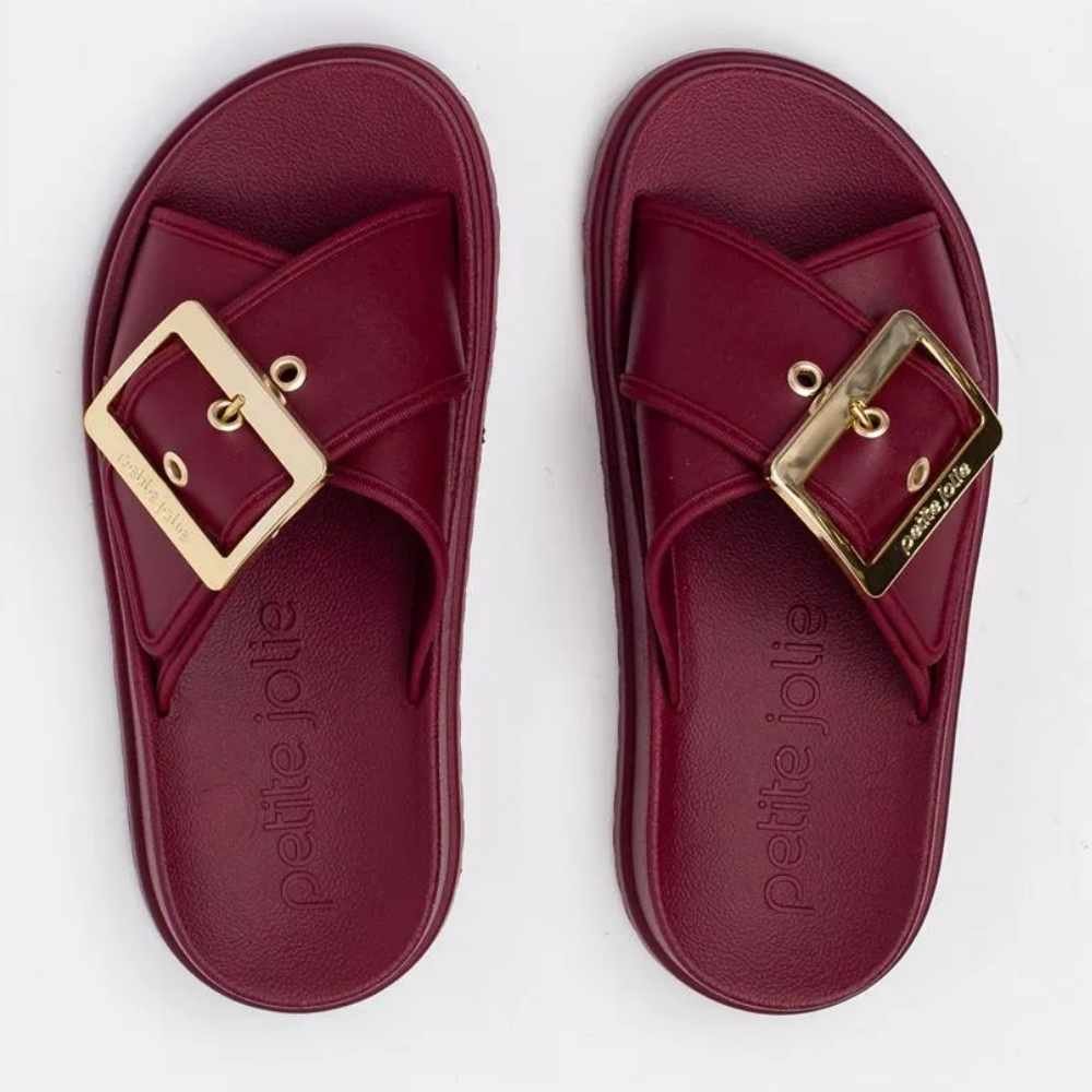 Chinelo Feminino Feat Merlot Petite Jolie PJ7482 Vermelho 4