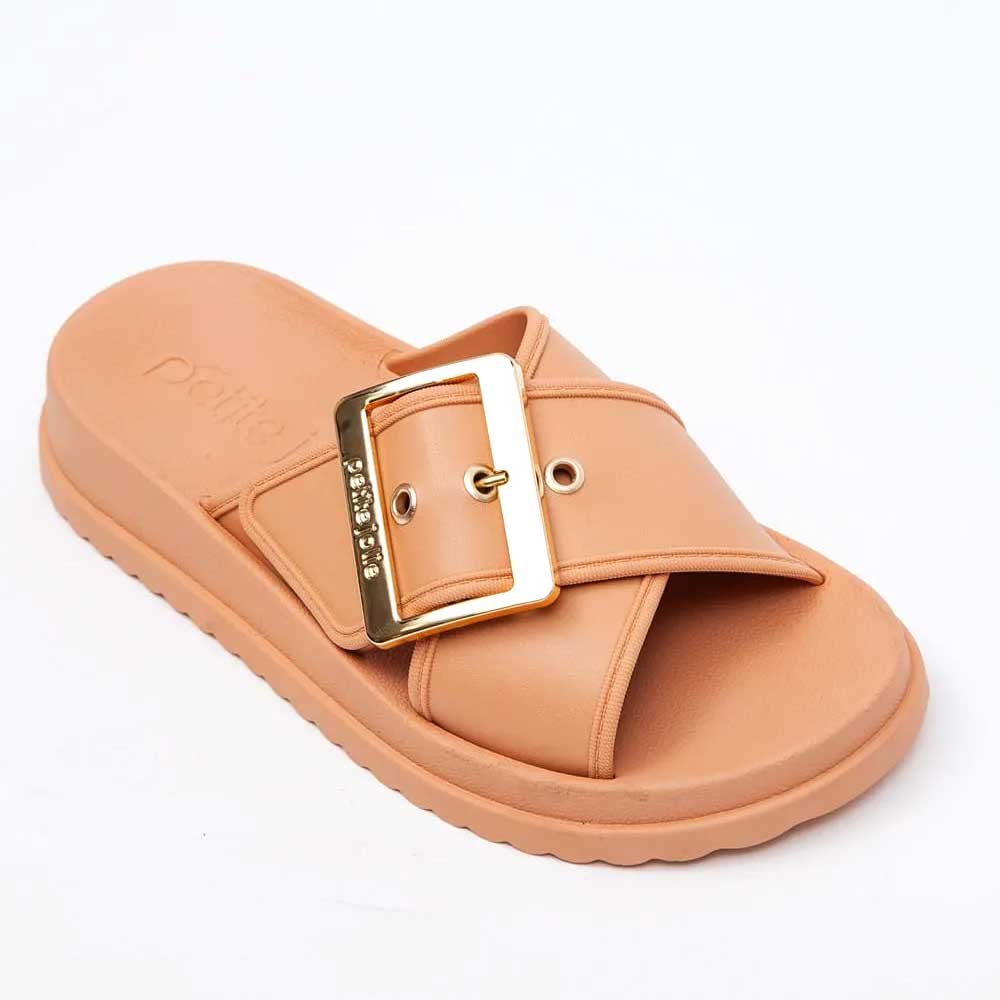 Chinelo Feminino Feat Avelã Petite Jolie PJ7482 Bege 4