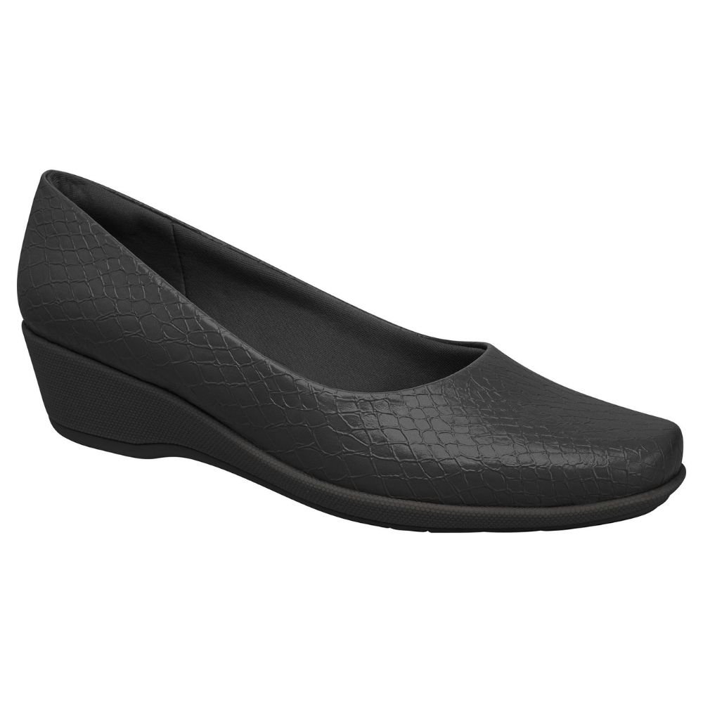 Sapato Feminino Ivone Anabela Cro Preto Piccadilly 143133-305 Preto 1