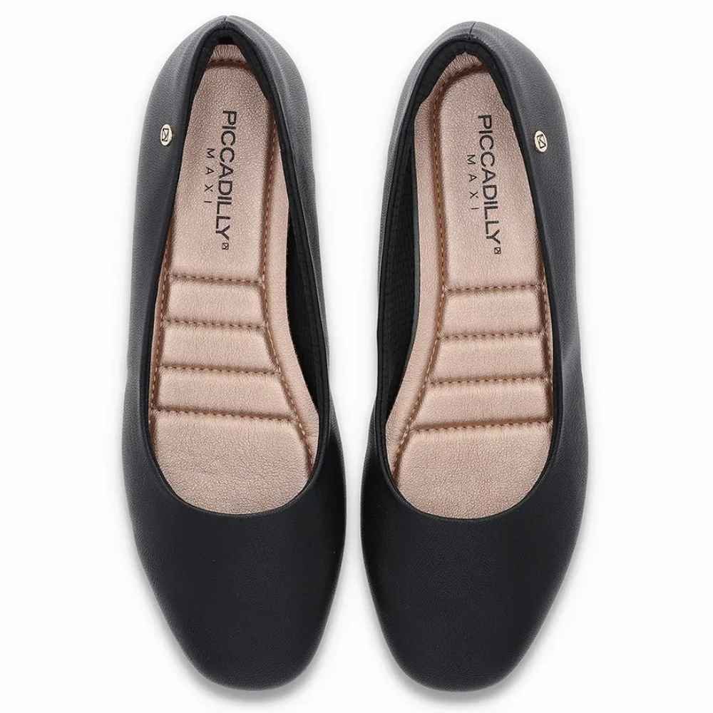 Sapatilha Feminina Maxi Michele Preto Piccadilly 122005-68 Preto 4