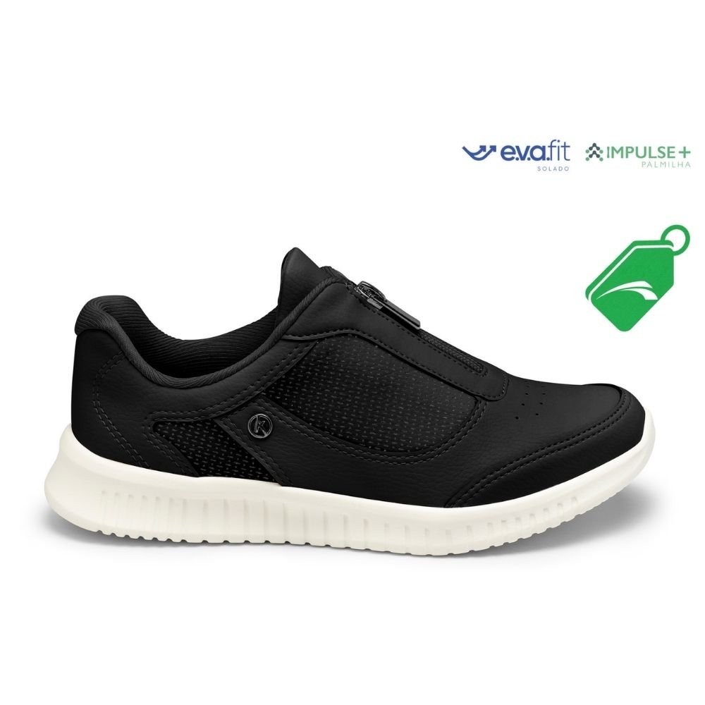 Tênis Casual Feminino Slip On Preto Kolosh C4008-0001 Preto 2