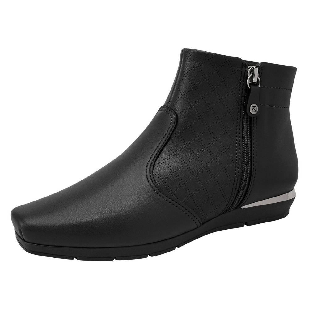 Bota Feminina Maxi Anabela Ivone Preto Piccadilly 147315-2 Preto 2