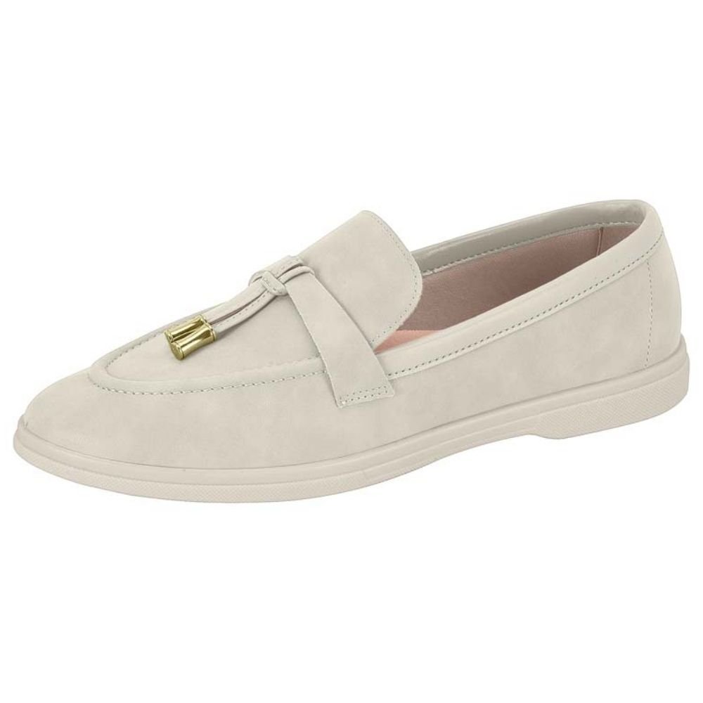 Sapatilha Feminina Nobuck Branco Off Moleca 5819.102 Branco 2