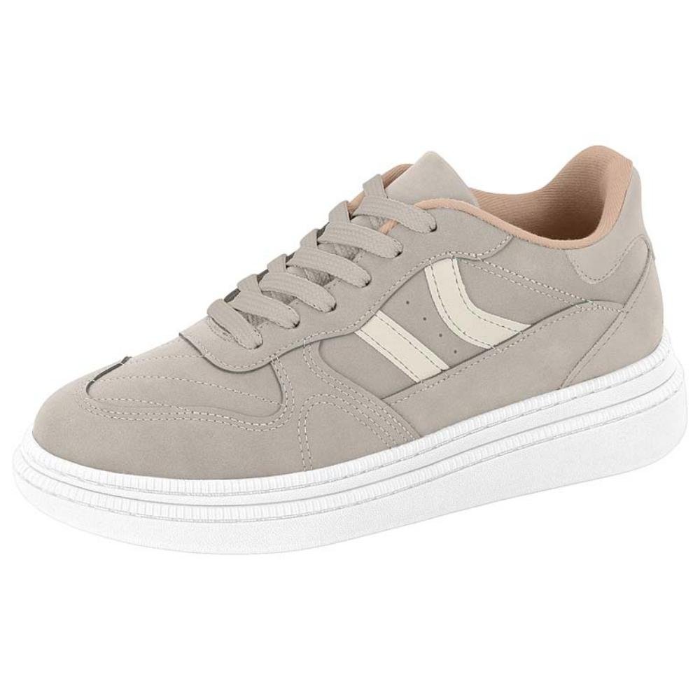 Tênis Feminino Casual Cinza Branco Off Moleca 5816.101 Cinza 2