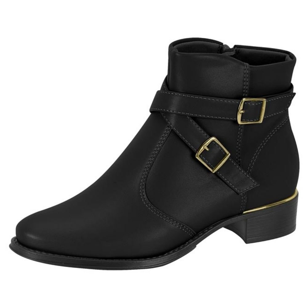 Bota Feminina Cano Curto Preto Beira Rio 9045.348 Preto 2