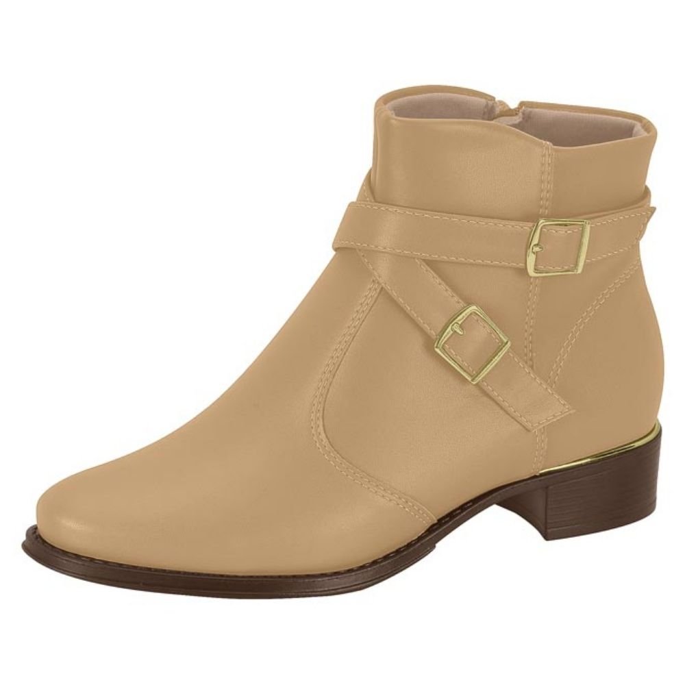 Bota Feminina Cano Curto Tan Beira Rio 9045.348 Bege 2