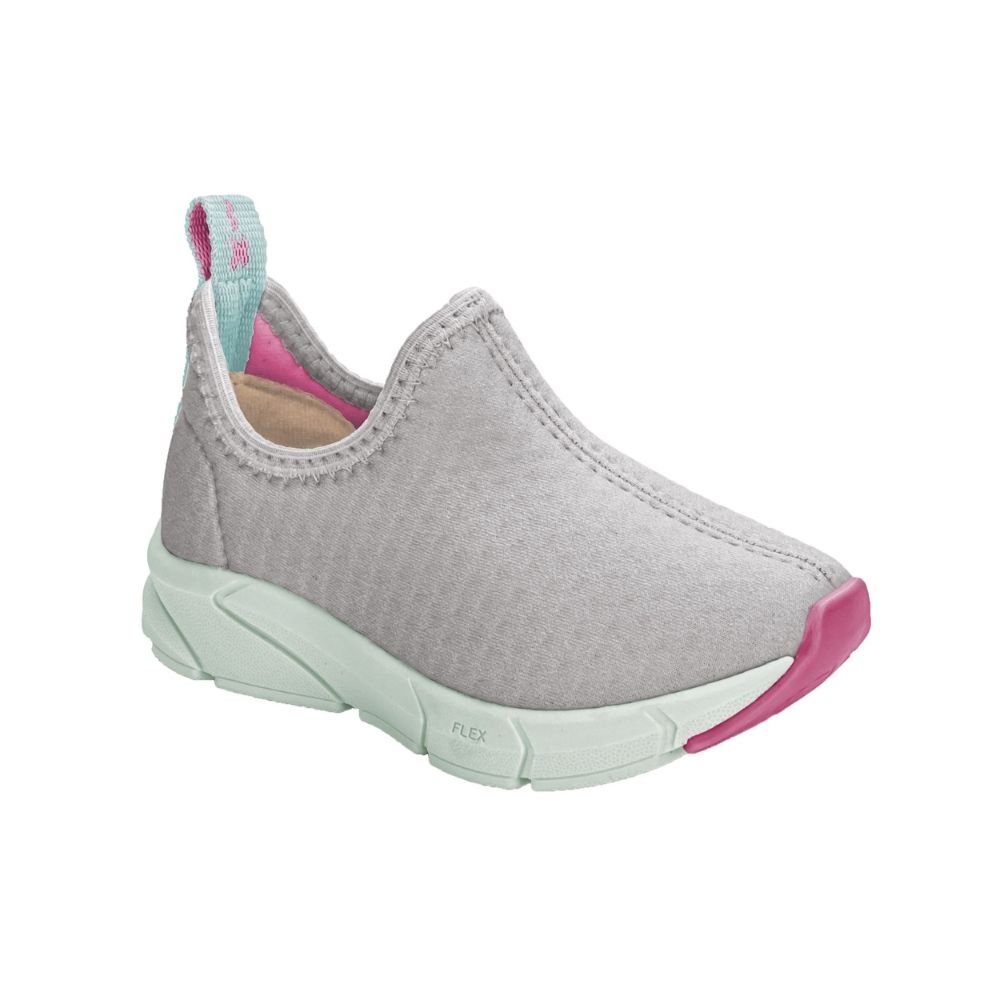 Tênis Infantil Respitec Cinza Verde Acqua Kidy 041-1181-1605 Cinza 1