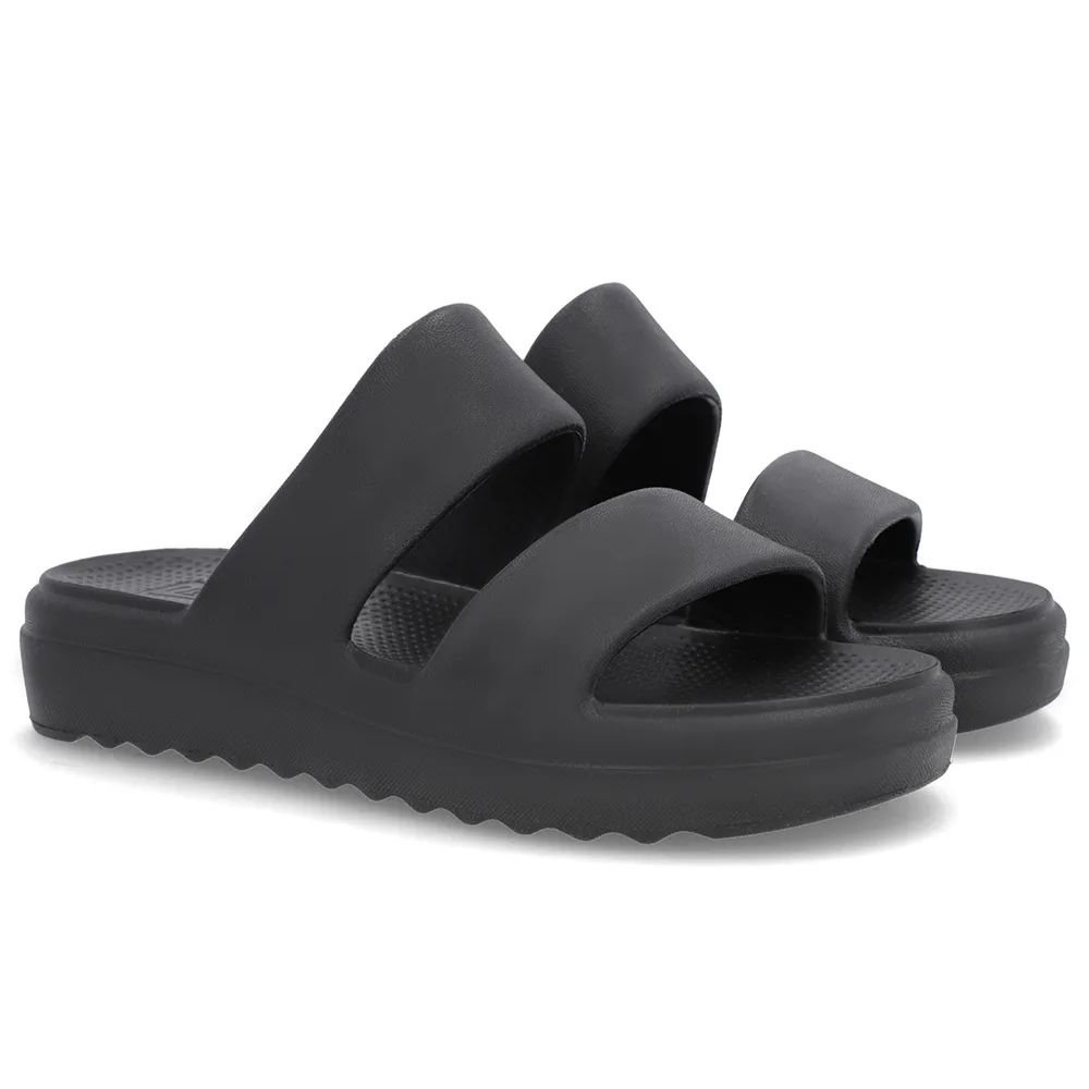Chinelo Slide Feminino Poofy Preto Usaflex AN32001 Preto 2