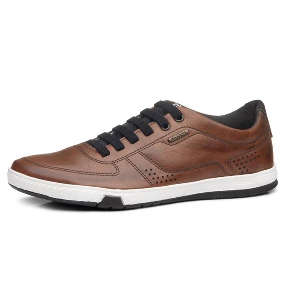 Sapatênis Masculino Microfibra Pinhão Pegada 170418-01 Marrom 2