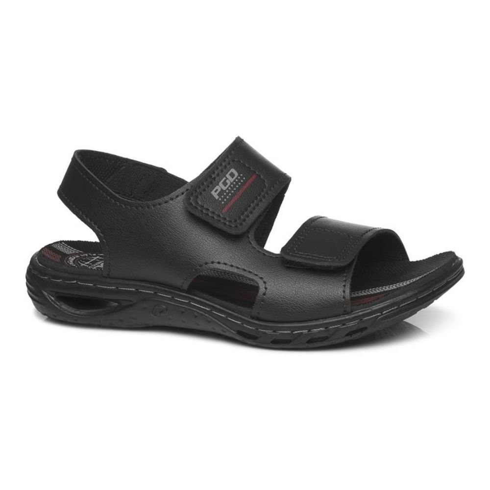 Sandália Papete Infantil Couro Preto Pegada 373208-02 Preto 1