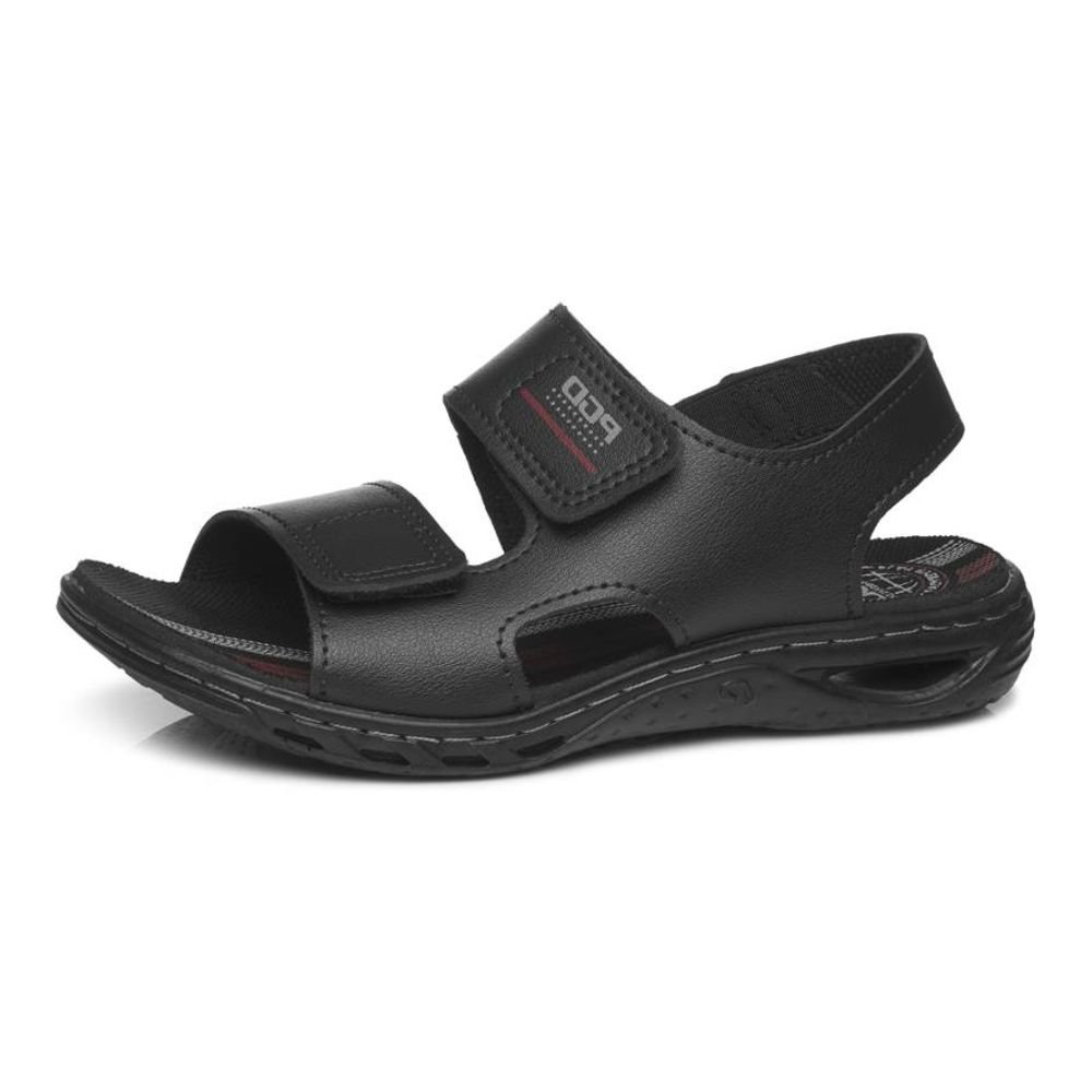 Sandália Papete Infantil Couro Preto Pegada 373208-02 Preto 2