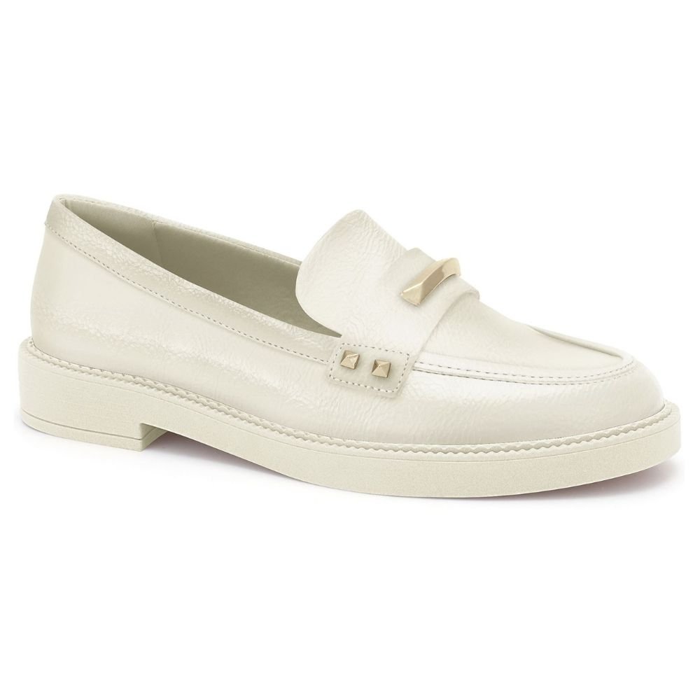 Mocassim Feminino Verniz Glam Coconut Ramarim 2511102-0005 Branco 1