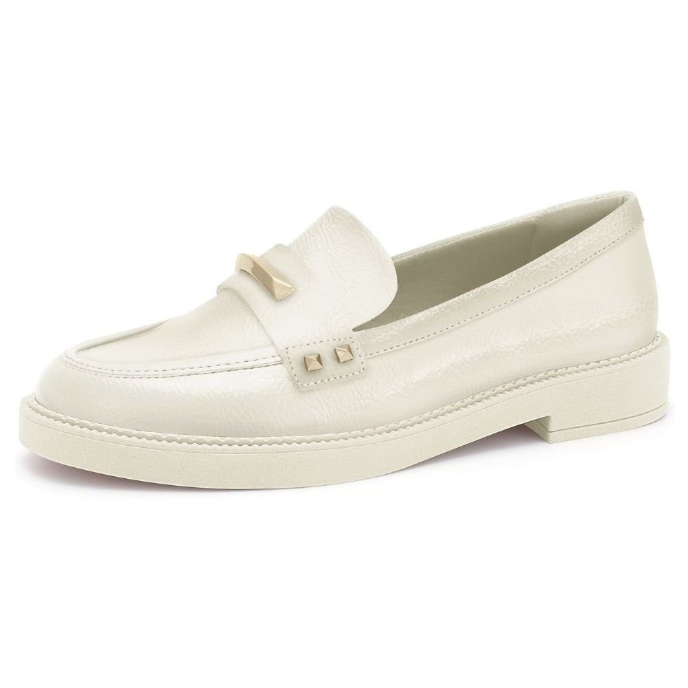 Mocassim Feminino Verniz Glam Coconut Ramarim 2511102-0005 Branco 2