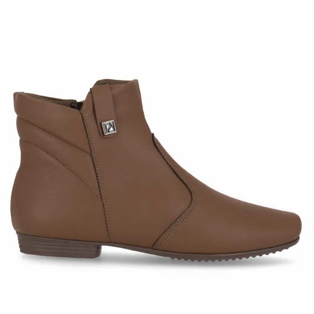 Bota Feminina Raquel Cano Curto Madeira Piccadilly 250231-10 Marrom 1