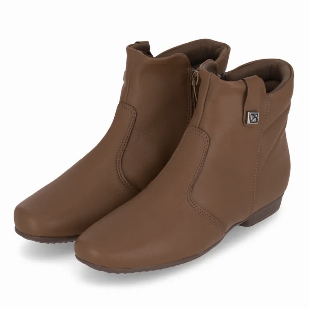 Bota Feminina Raquel Cano Curto Madeira Piccadilly 250231-10 Marrom 3