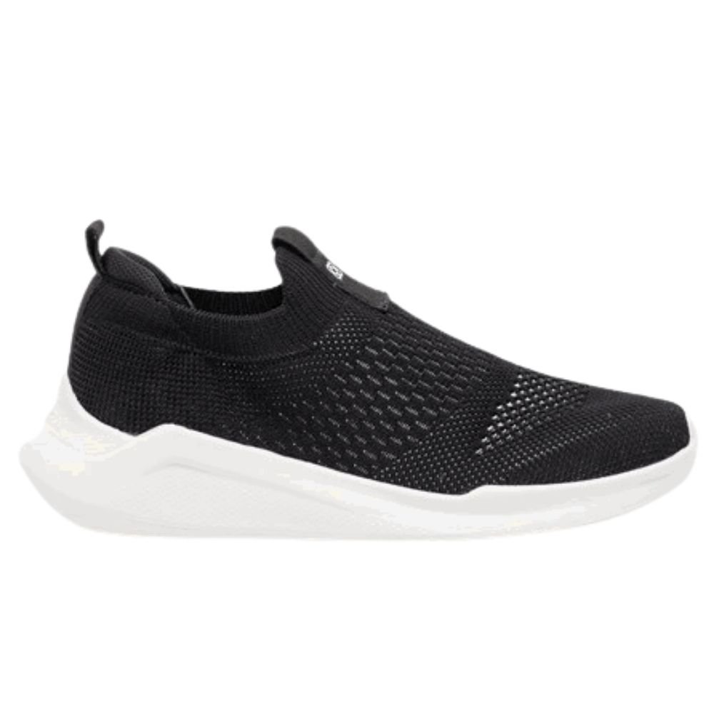 Tênis Feminino Hype Knit Slip On Preto Branco Petite Jolie PJ5517II Preto 1