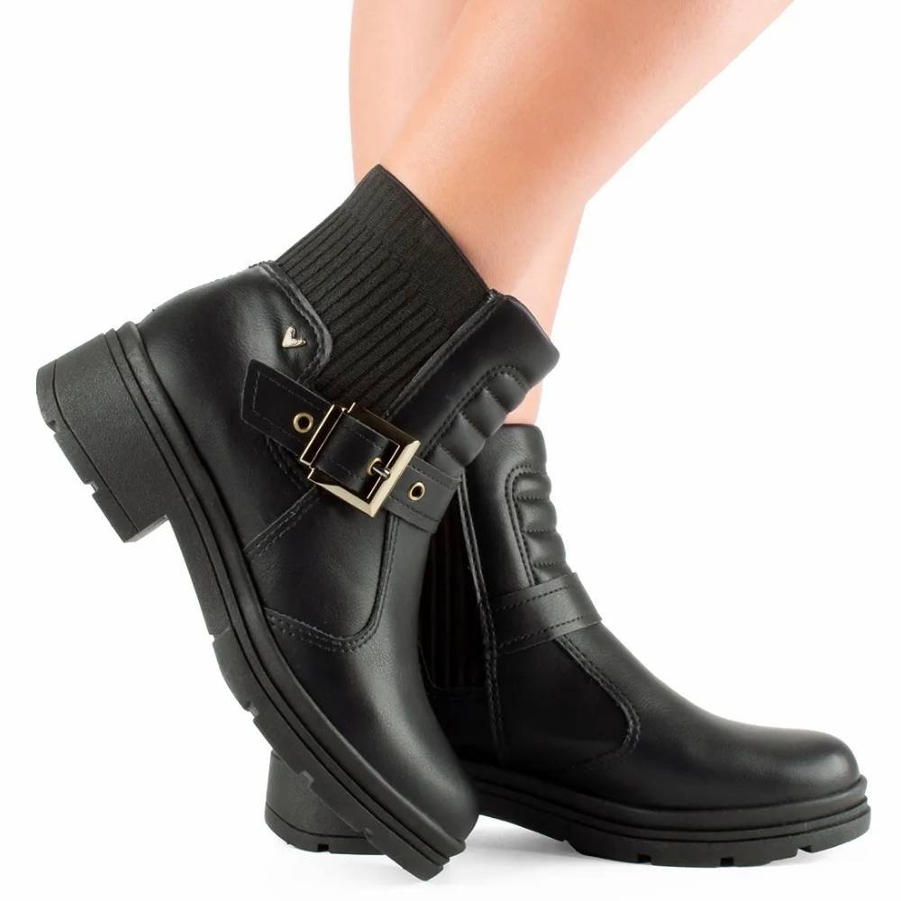 Bota Feminina Cano Curto Preto Mississipi ME011-0001 Preto 2