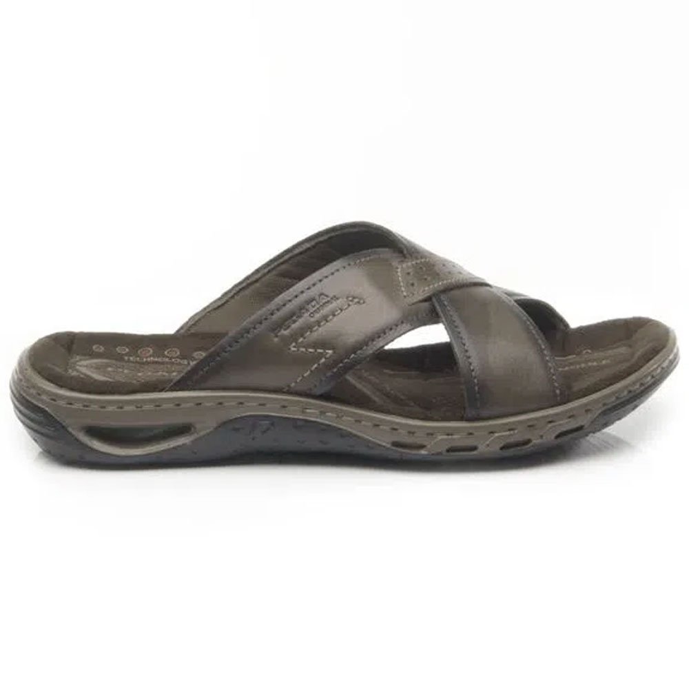 Chinelo Masculino Couro Cravo Pegada 131661-03 Marrom 1