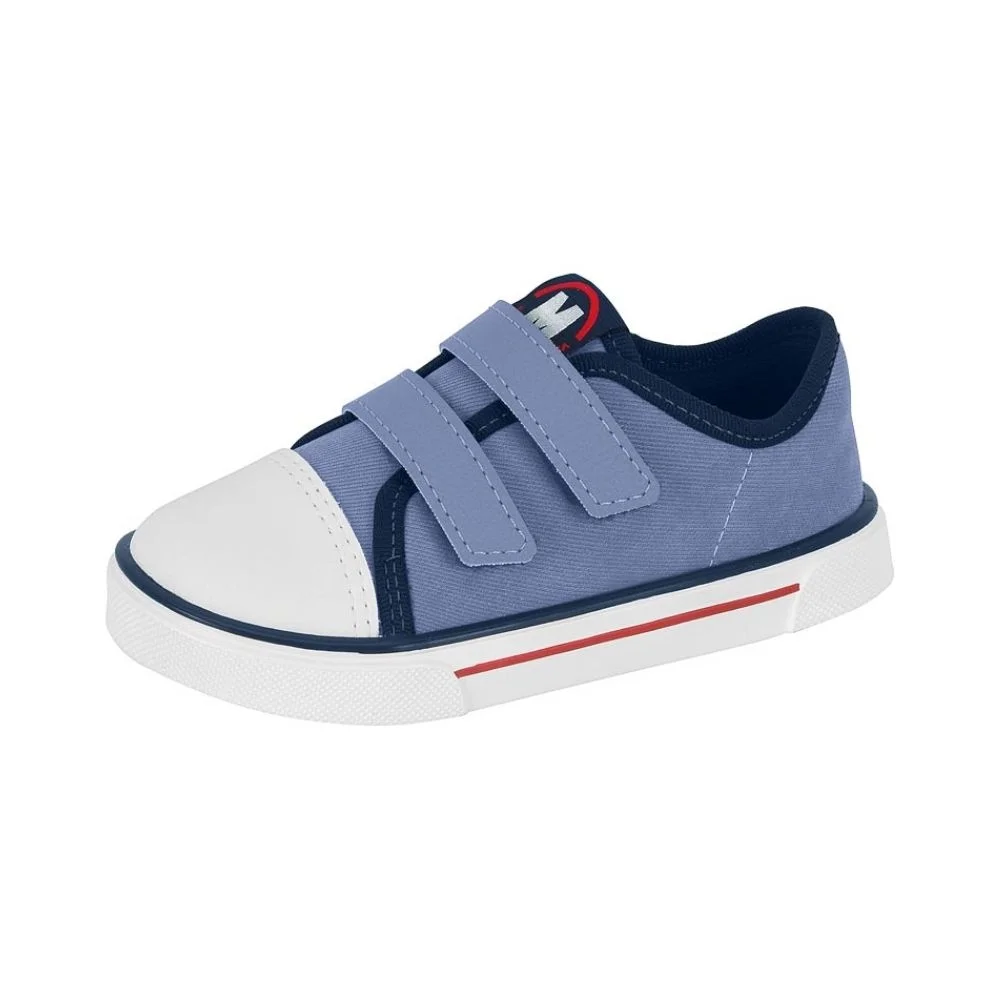 Tênis Infantil Masculino Denim Branco Molekinho 2133.684 Azul 2
