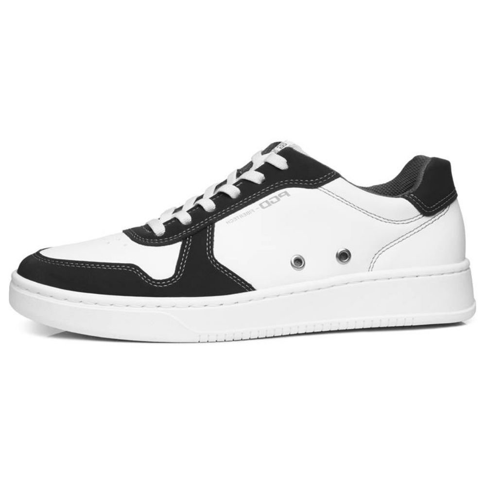 Tênis Casual Masculino Microfibra Branco Preto Pegada 171901-22 Branco/Preto 2