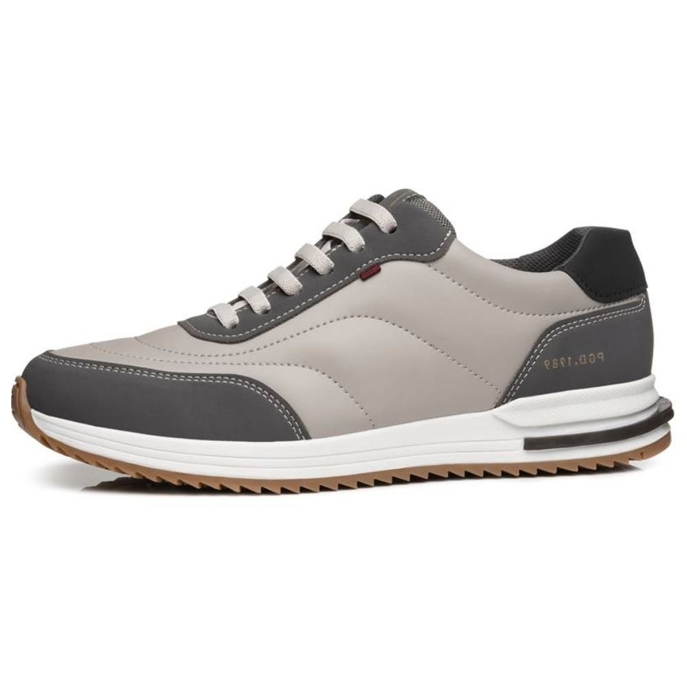 Tênis Casual Masculino Microfibra Silver Grafite Pegada 171608-04 Cinza 2