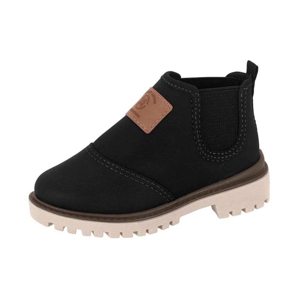 Bota Infantil Masculina Preto Molekinho 2144.218 Preto 2
