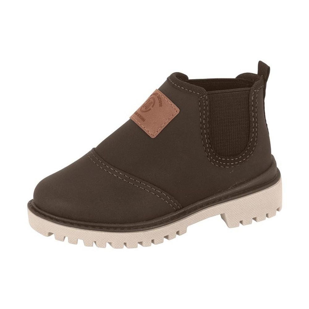 Bota Infantil Masculina Café Molekinho 2144.218 Marrom 2